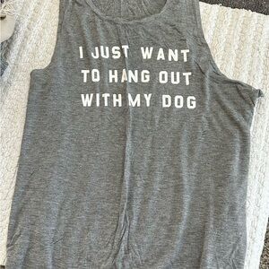 Fifth Sun Gray Dog Hangout Tank Top